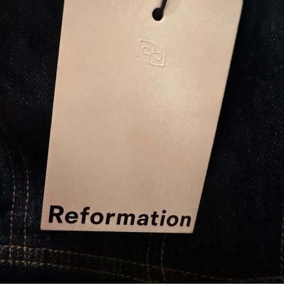 NWT Reformation Delia Denim Mini Dress size 6 reg $289 - Picture 10 of 12